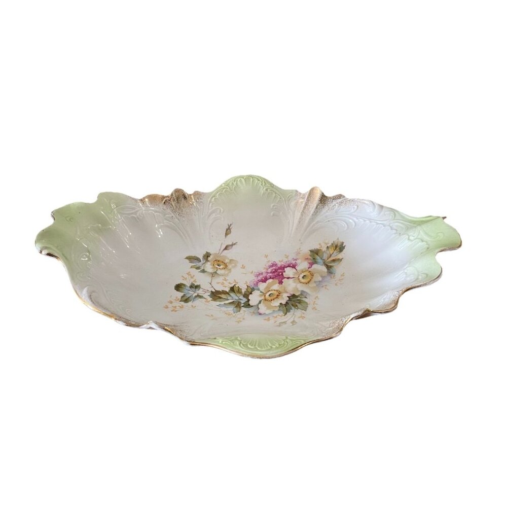 ANTIQUE PORCELAIN SERVING BOWL MADE IN GERMANY 13 1/2" x 9"